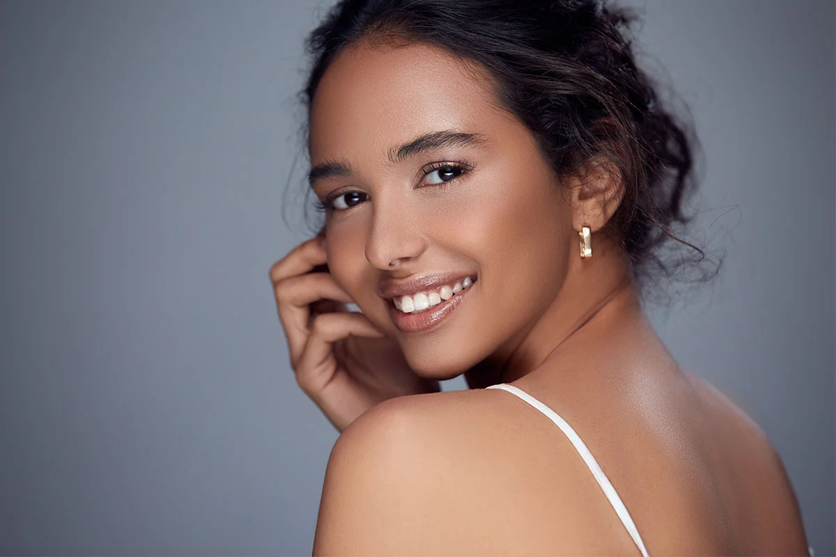 Woman smiling